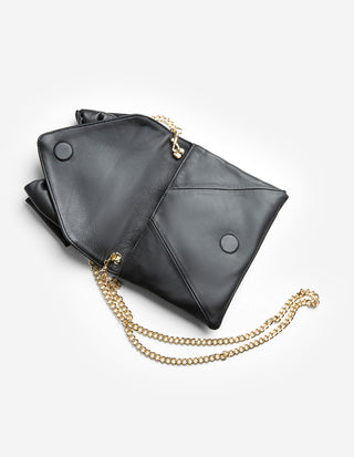 Clutch med Rosett Svart