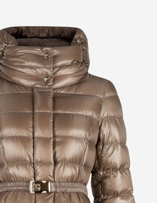 Dunkappa A-linjeformad Beige