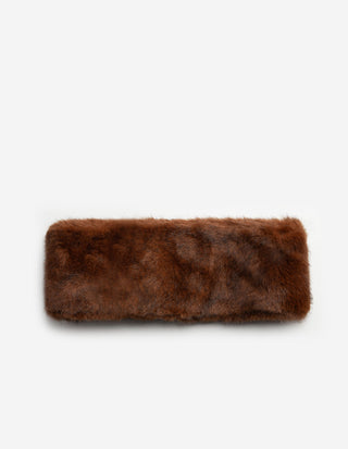 Öronvärmare Faux Fur Kanelbrun