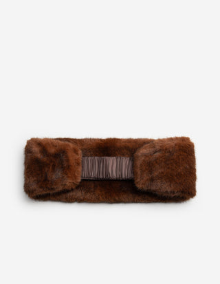 Öronvärmare Faux Fur Kanelbrun