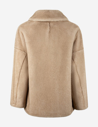 Faux Fur Jacka Beige