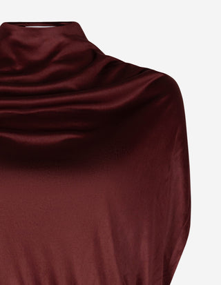 Miya Klänning Satinjersey Burgundy