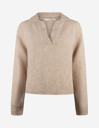 Clover Tröja Alpacka Ljusbeige