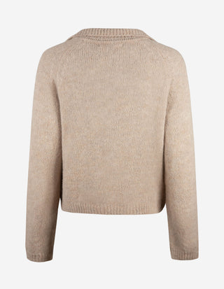 Clover Tröja Alpacka Ljusbeige