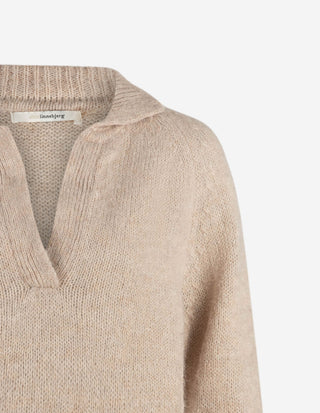 Clover Tröja Alpacka Ljusbeige