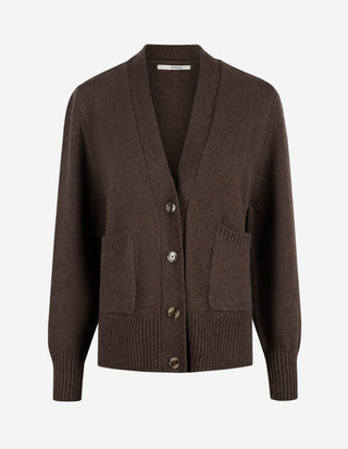 Carole Cardigan Ull/Kashmir Brun