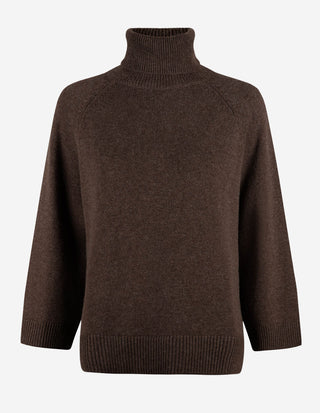 Poloponcho Kashmir Brun