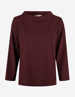 Clara Skjortblus Burgundy