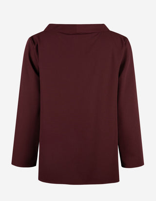 Clara Skjortblus Burgundy