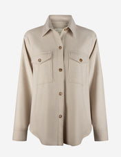 Charlie Overshirt Ull Ljusbeige