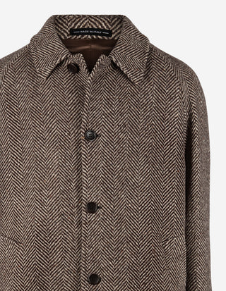 Sartorial Raglan Rock Ull Fiskben Brun