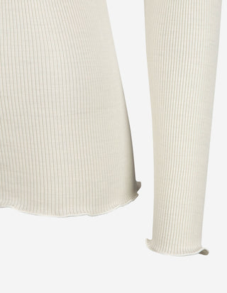 V-Neck Top Satin Trim Benvit