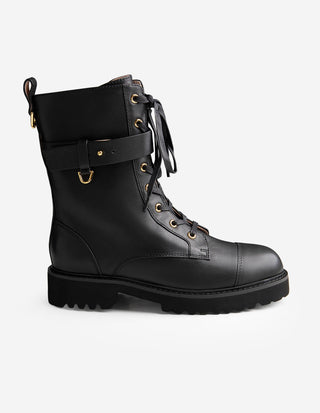 Boots Läder Svart