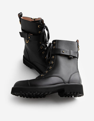 Boots Läder Svart