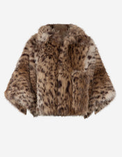 Leo Jacka Faux Fur Leopardmönstrad