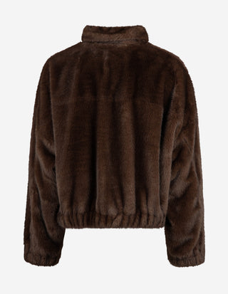 WKDAnemone Faux Fur Jacka Mörkbrun