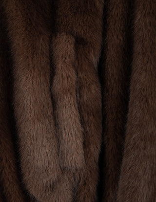 WKDAnemone Faux Fur Jacka Mörkbrun