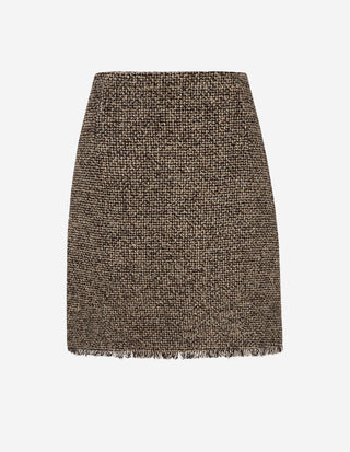 WKDAbetia Boucle Kjol Brun/Beige