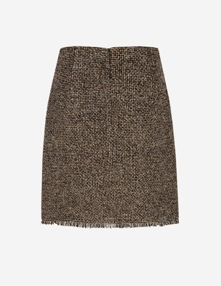 WKDAbetia Boucle Kjol Brun/Beige