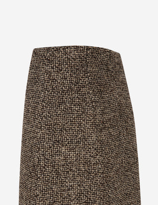 WKDAbetia Boucle Kjol Brun/Beige