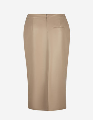 MLL Affari Kjol Veganläder Beige