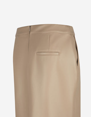 MLL Affari Kjol Veganläder Beige