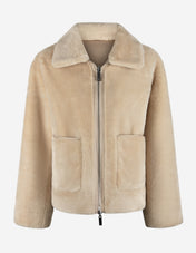 MLLNuvoke Jacka Faux Fur Ljusbeige