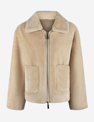 MLLNuvoke Jacka Faux Fur Ljusbeige