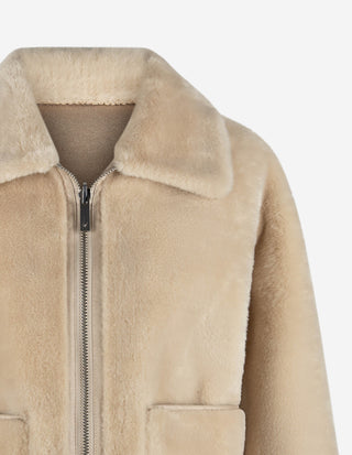 MLLNuvoke Jacka Faux Fur Ljusbeige