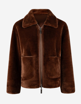 MLLNuvoke Jacka Faux Fur Kanelbrun