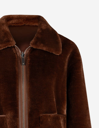 MLLNuvoke Jacka Faux Fur Kanelbrun