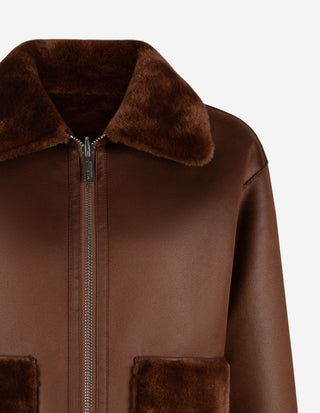 MLLNuvoke Jacka Faux Fur Kanelbrun