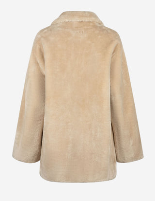 MLLGiovane Jacka Faux Fur Ljusbeige