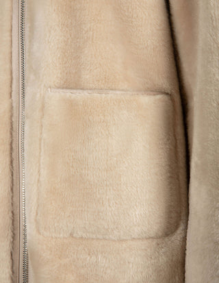 MLLGiovane Jacka Faux Fur Ljusbeige