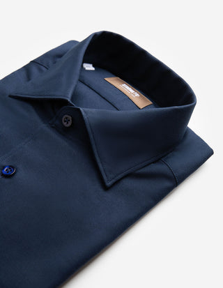 Casual Fit Skjorta Flanell Mörkblå
