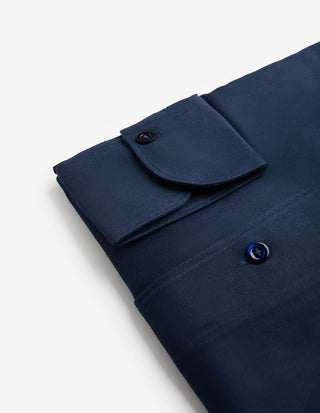 Casual Fit Skjorta Flanell Mörkblå