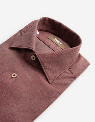 Casual Fit Skjorta Flanell Röd