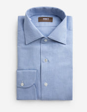 Casual Fit Skjorta Flanell Ljusblå