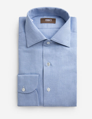 Casual Fit Skjorta Flanell Ljusblå