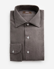 Casual Fit Skjorta Flanell Ljusbrun