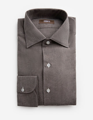 Casual Fit Skjorta Flanell Ljusbrun