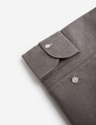 Casual Fit Skjorta Flanell Ljusbrun