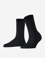 Ribbed Shiny Strumpor Svart