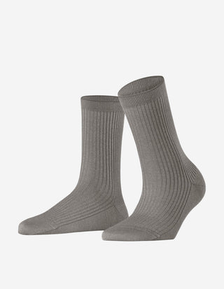 Ribbed Shiny Strumpor Guldbeige