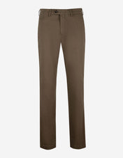 Regular Chinos Bomull/Lyocell Stretch Olivgrön