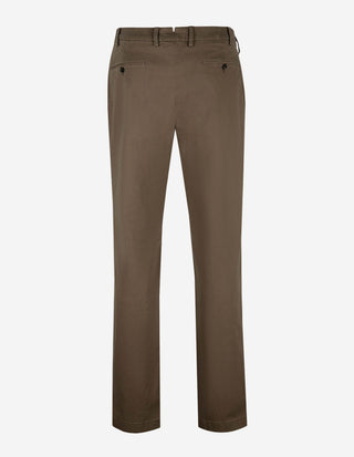 Regular Chinos Bomull/Lyocell Stretch Olivgrön