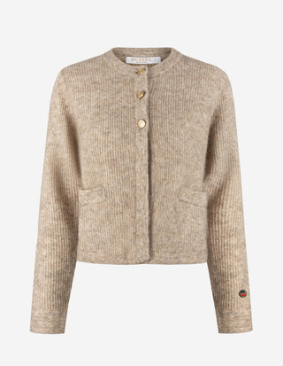 Sienna Cardigan Ull/Mohair Beige