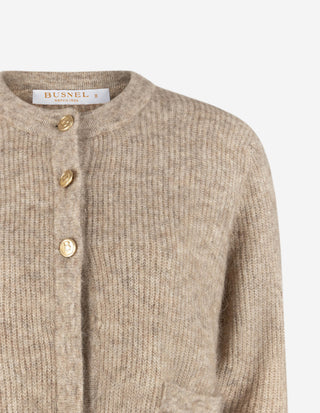 Sienna Cardigan Ull/Mohair Beige