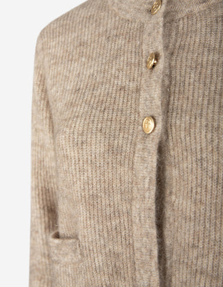 Sienna Cardigan Ull/Mohair Beige