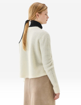 Sienna Cardigan Ull/Mohair Creme
